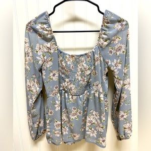 Willow root flow tie in front blouse.